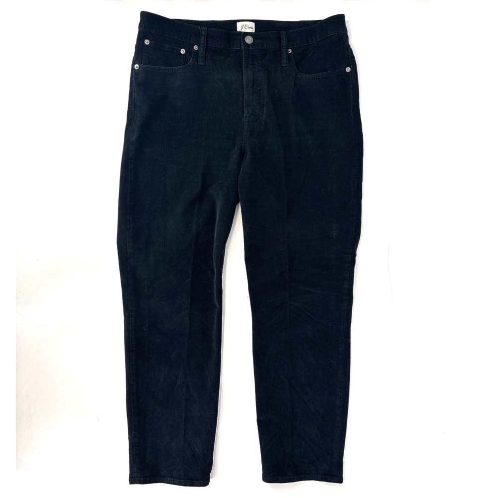 J Crew Pants Womens 31 Black Vintage Slim‎ Straight Corduroy 5 Pockets